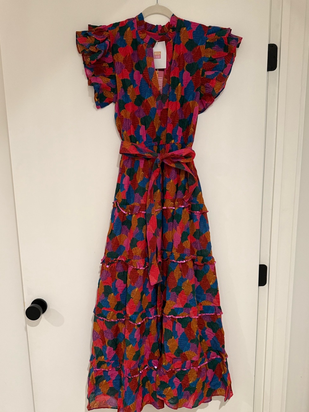 NWT Briton Court Delilah Maxi Dress in Pink Multi Medium - Picture 5 of 13